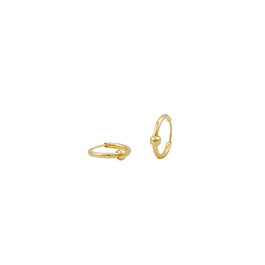 Heliophilia Silver Pendientes de Plata de Ley 925 en Oro 12 mm